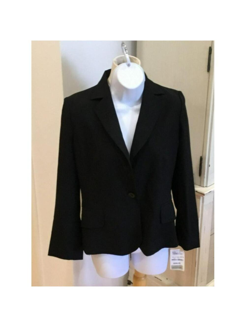 VALENTINO ROMA NWT WOMENS 14 XL 50  BLAZER JACKET 100% WOOL BLACK MADE IN ITALY